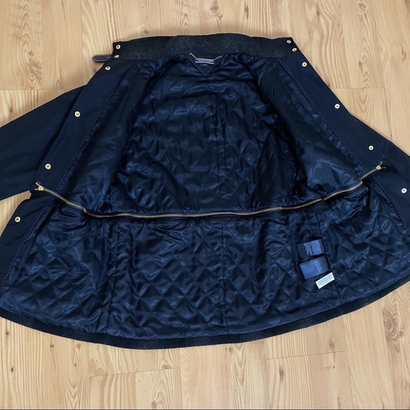 Tommy Hilfiger Women’s Blue Gray Jacket With Removable Bottom Half Size Medium - Picture 8 of 15